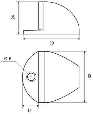 Стопор 01 AВ антик бронза PALLADIUM
