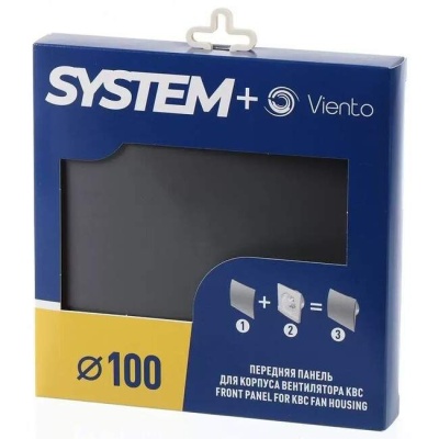 Панель лицевая вентиляционная SYSTEM+ Sfera d100 черный Viento SF 100 Black