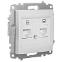 Розетка 2-ая компьютерная Zena-Vega RJ45 белая EL-BI 609-015600-248