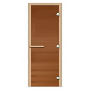 Дверь для бани стеклянная 190x80 Бронза матовая