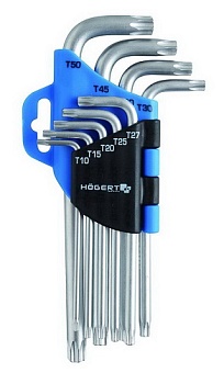 Набор ключей Torx T10-T50, (9 шт) Hoegert HT1W814