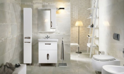 Тумба под умывальник Венеция-Милан Н 55-01 Белый глянцевый Belux