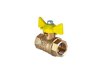 Кран шаровой латунный для газа DeltaPro 1/2'' ВР/ВР бабочка VALFEX VF.277.LB3.012.N/P59
