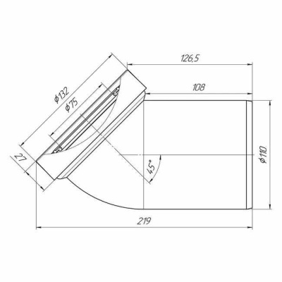 Труба фановая 110 х 45° W4220