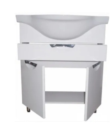 Тумба напольная Азалия Кветка под умывальником Элеганс 750 Rosa