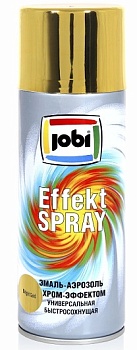 Эмаль-аэрозоль алкидная Хром-эффект золото JOBI, 520 мл