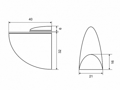Полкодержатель 61015-S CP хром (1 шт), Palladium