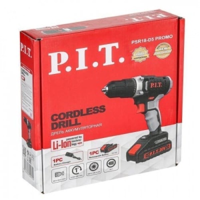 Дрель-шуруповерт аккумуляторная P.I.T. PSR18-D5 Promo