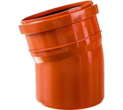 Колено для наружной канализации 15 гр., Политэк 200211015 (110 мм)