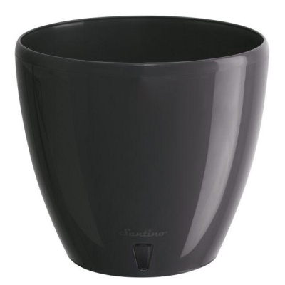 Горшок с дренажным картриджем 1,5 л DECO TWIN Антрацит