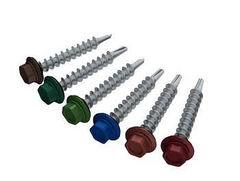 Саморез кровельный РТ3 5.5x19 SMP2-18707-100 оксидно-красный RAL3009 (100 штук) STARFIX