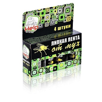 Липкая лента от мух, 4 шт. HELP