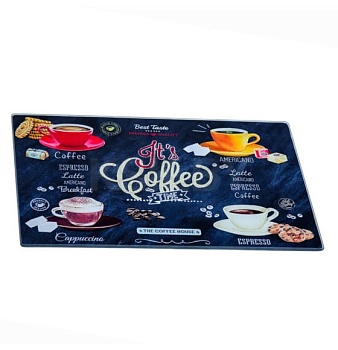 Доска разделочная стеклянная Кофемания 30*20 см, 28346188