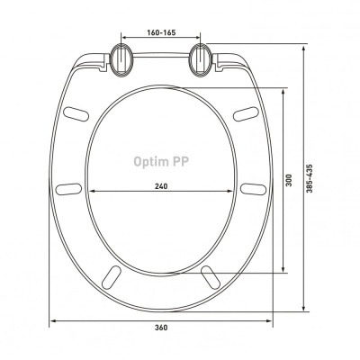 Сиденье для унитаза Berges Optim PP / 021304