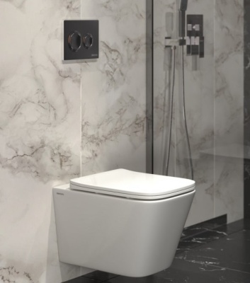 Комплект BERGES: инсталляция NOVUM525 + унитаз EGO Rimless, сидение дюропласт Toma Slim SO