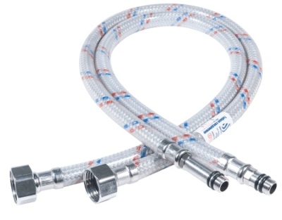 Подводка гибкая для воды гайка 1/2 - иголка M10, 100см, ЦЕНТР САНТЕХНИКИ