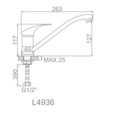 Смеситель для кухни L4936 LEDEME