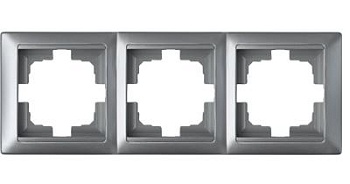 РАМКА 3-местная 735212.216 серебро, Стиль СЕРЕБРО, Bylectrica