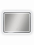 Зеркало Aliro Black Led 80х60 см Континент с бесконтактным сенсором