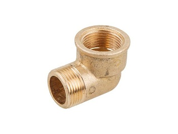 Колено латунное, внутр./нар. резьба 1/2