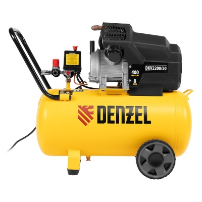 Компрессор воздушный 50 л Denzel DKV2200/50, Х-PRO