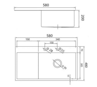 Мойка кухонная K35848-R Gerhans