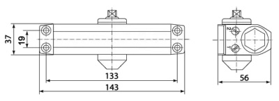 Доводчик дверной 25-45 коричневый Фабрика замков