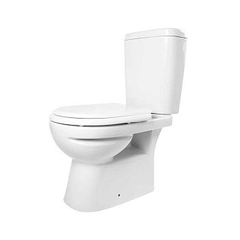 Унитаз-компакт Керамин Альбано R белый (с мягким сиденьем, горизонтальный выпуск)