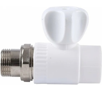 Кран полипропиленовый шаровый прямой, Политэк 