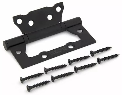 Петля 100 мм накладная черная E-2BB-100 BB Фабрика замков