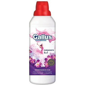 Гель для стирки цветных тканей 4 в 1 Professional Gallus 1л