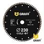 Диск алмазный 230x7x22.23 мм по бетону и камню турбо GRAFF
