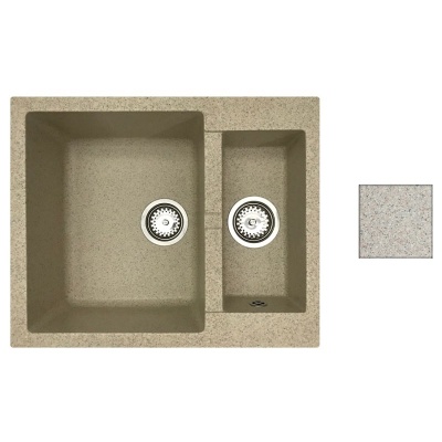 Мойка из искусственного камня, темно-бежевый, DUET, BelEvors