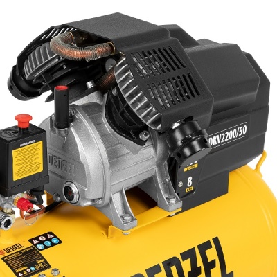 Компрессор воздушный 50 л Denzel DKV2200/50, Х-PRO