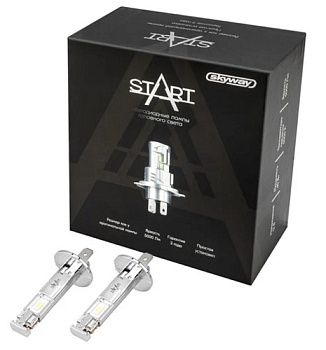 Лампа светодиодная автомобильная START H1 P14,5s 12V 40W 5000Лм 6000К SKYWAY S08201626, 2шт