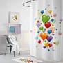 Занавеска для ванны 180х200см HEART BALOONS, без колец, Tropikhome