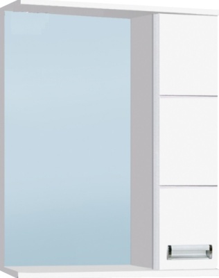 Шкаф навесной зеркальный Флора 500 T, правый, Vako 12407