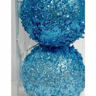 Набор шаров елочных Blue Bliss 8см 3шт Калядны час RM8-3740