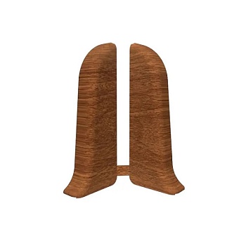 Торцевая пара (левая и правая) для плинтуса К55 Идеал Комфорт 341/Ольха