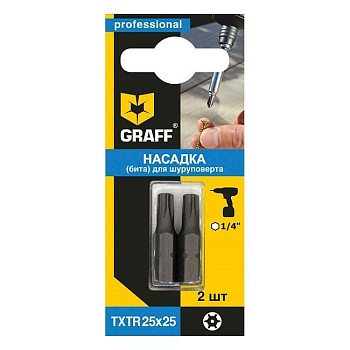 Бита TXTR25x25 мм ( 2 шт.), GRAFF