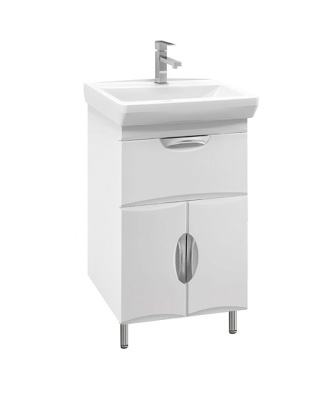 Тумба под умывальник Венеция-Милан Н 55-01 Белый глянцевый Belux