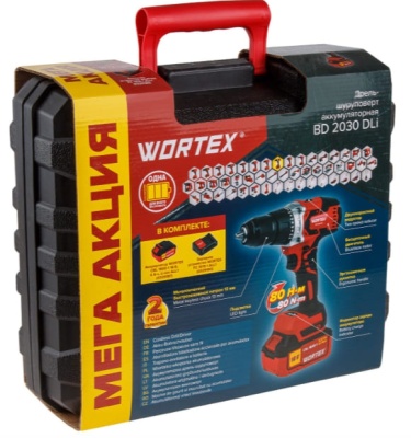 Дрель-шуруповерт WORTEX BD 2030 Dli ALL1 XLT SET 0329280