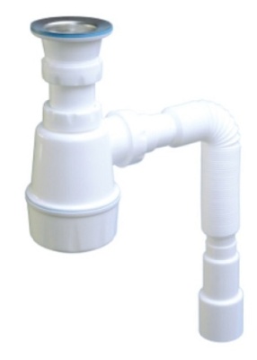 Сифон для кухни с прикручивающимся выпуском 70мм AVE129760 AV Engineering