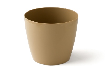 Горшок круглый 125 мм 1л темно-бежевый Optimplast