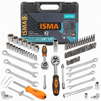 Набор инструментов (82 предмета), ISMA ISMA-4821-5DS-м