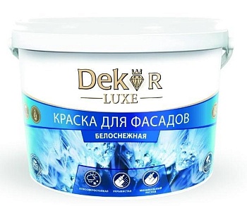 Краска акриловая Dekor ВД-АК-111 ГОСТ для фасадов белоснежная
