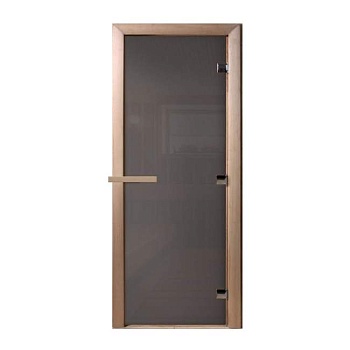 Дверь для бани Сумерки 70х180 DoorWood DW03546 (графит, коробка листва)