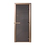 Дверь для бани Сумерки 70х180 DoorWood DW03546 (графит, коробка листва)