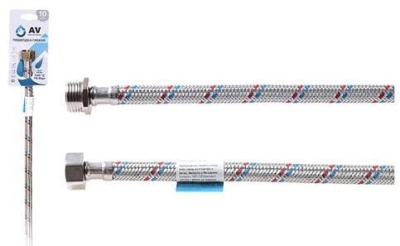 Подводка гибкая для воды гайка 1/2 - штуцер 1/2, 40см (AVE20140) AV Engineering
