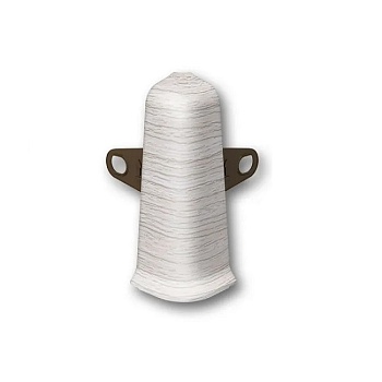 Угол наружный для плинтуса 70 мм 253 Ясень серый Деконика